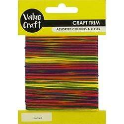 AussieSuperStore Haberdashery Supplies Multi Coloured Bright Waxed Cord Trims (in 2 colors) Waxed Cord Trims (in 2 colors) | Trims for Sewing | Sewing Supplies 9331468055808 VJY711